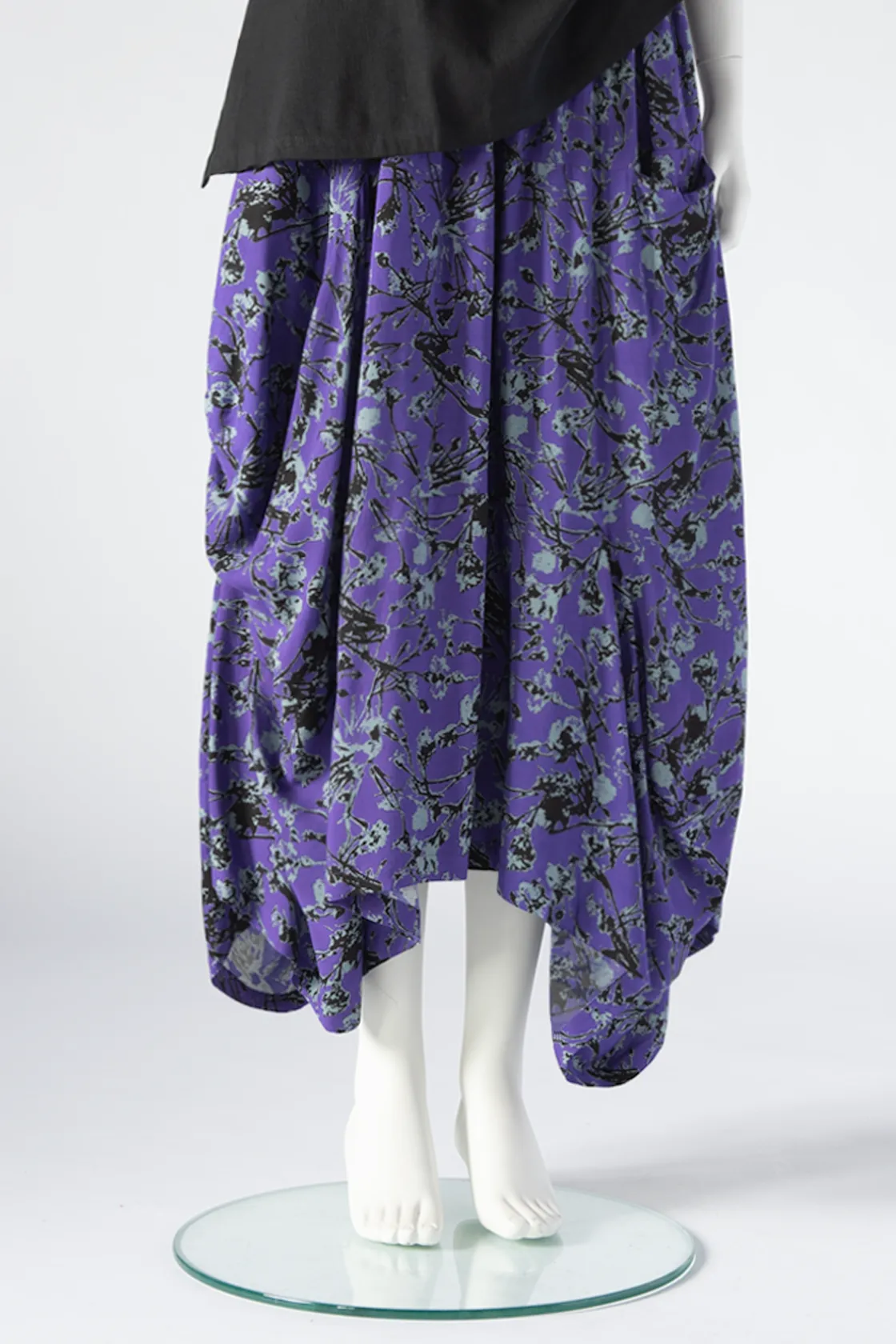 Odyssey Skirt in Purple Borago Print Boston