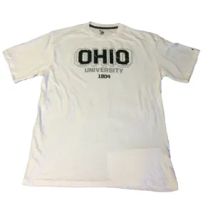 Ohio Bobcats Badger Sport White SS Moisture Management Performance T-Shirt (L)