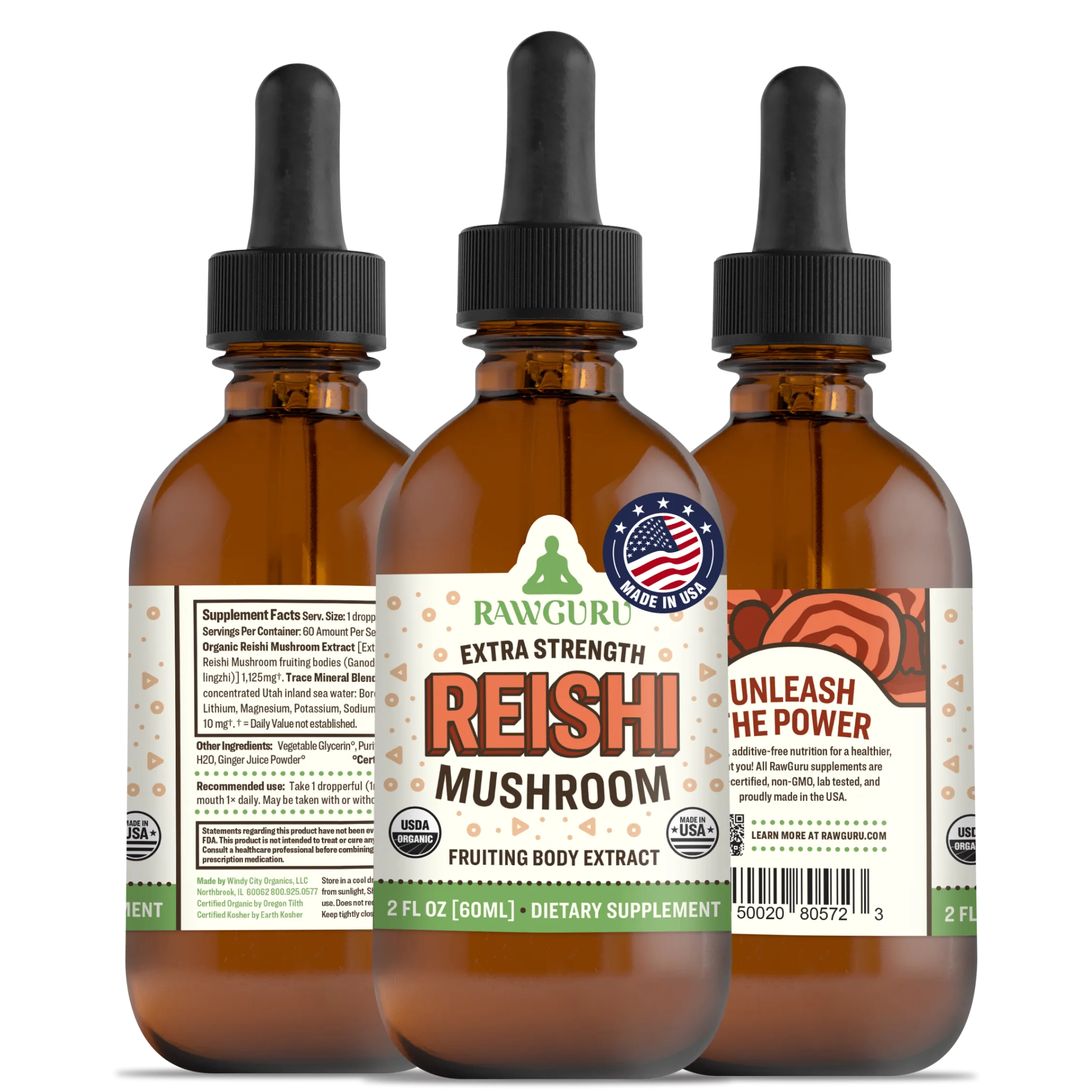 Organic Reishi Mushroom Tincture (6 month supply)