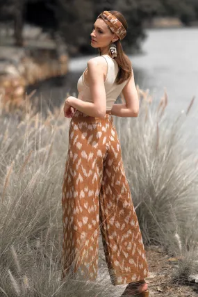 Pants/Jumpsuit - Amy Print (Brown)