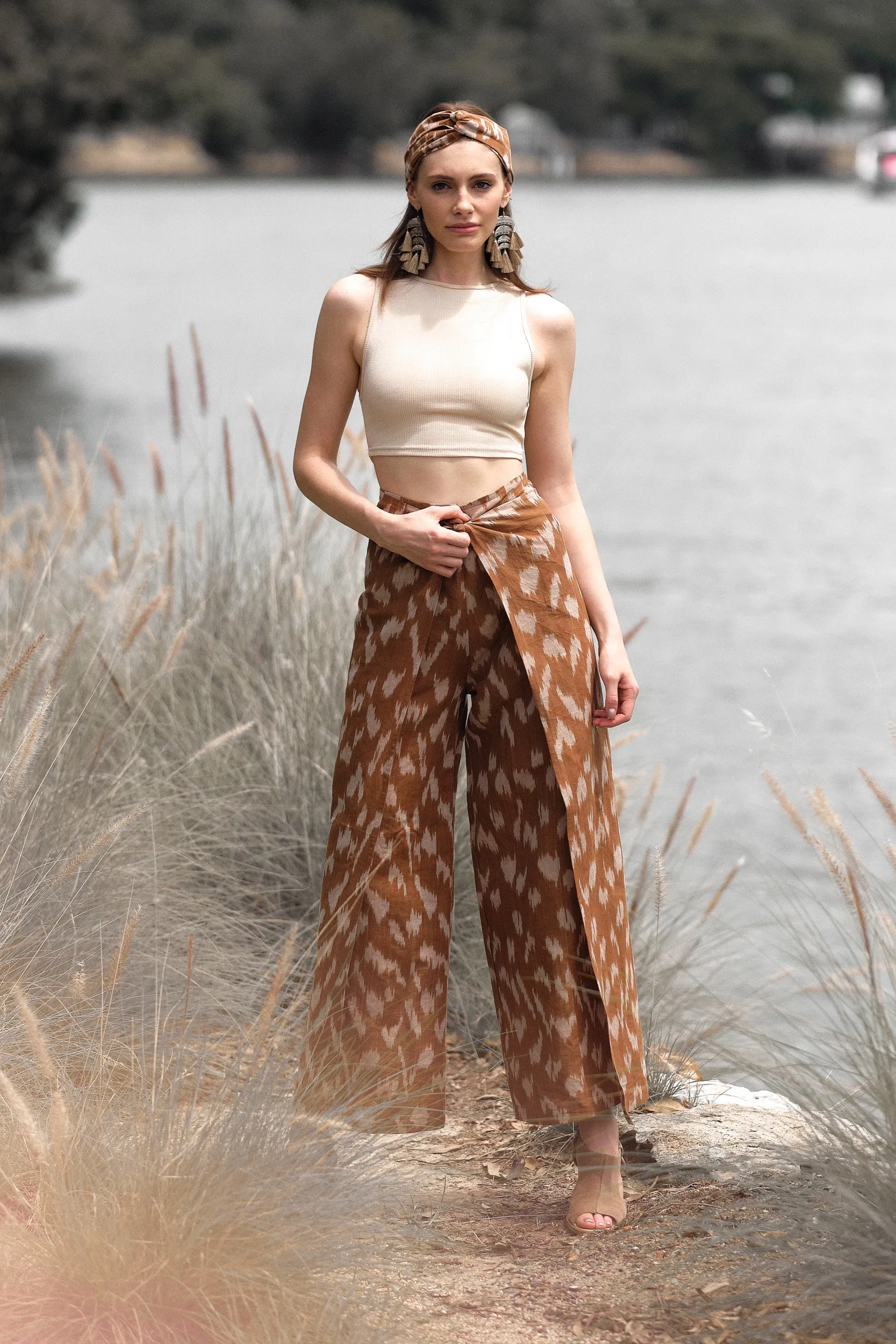 Pants/Jumpsuit - Amy Print (Brown)