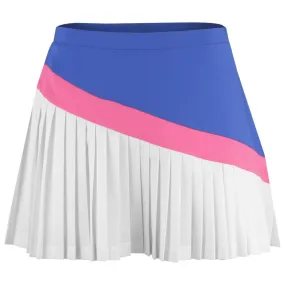 Penguin Women's Asymmetrical Color Block Pleated Skort - White/Nebulas