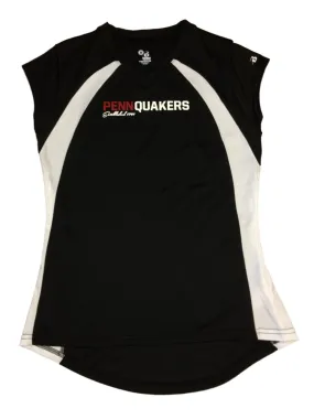 Pennsylvania Quakers Badger Sport WOMENS Black SS V-Neck T-Shirt (M)