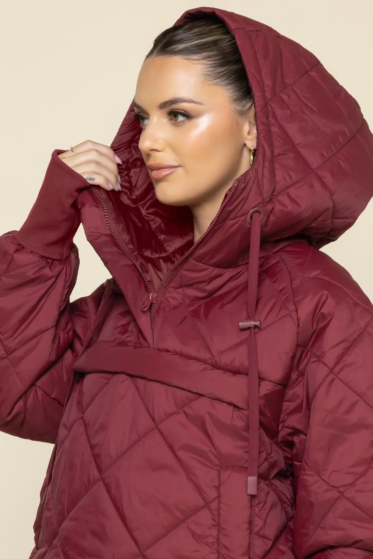 Pillow Packable Puffer Jacket - Crimson