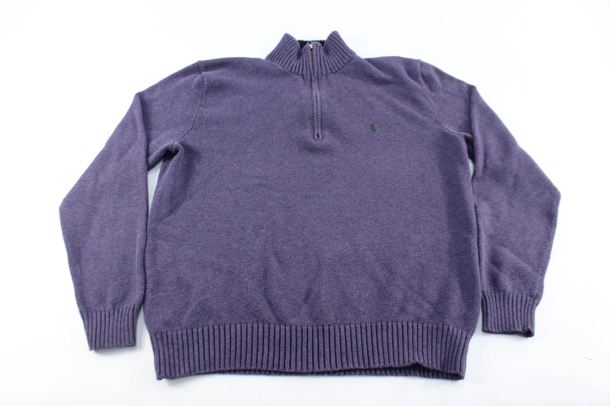 Polo by Ralph Lauren Embroidered Logo Purple Sweater