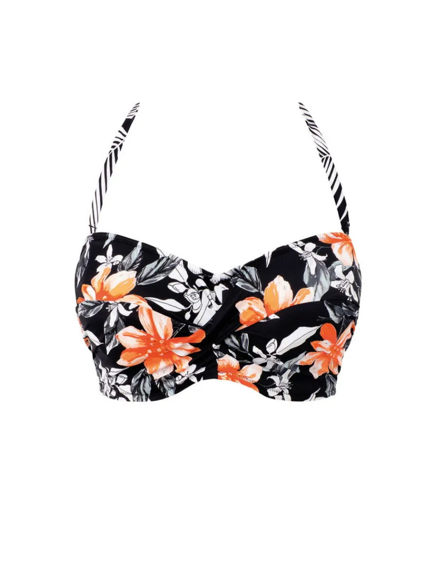 Port Maria Bandeau Bikini Top - Black