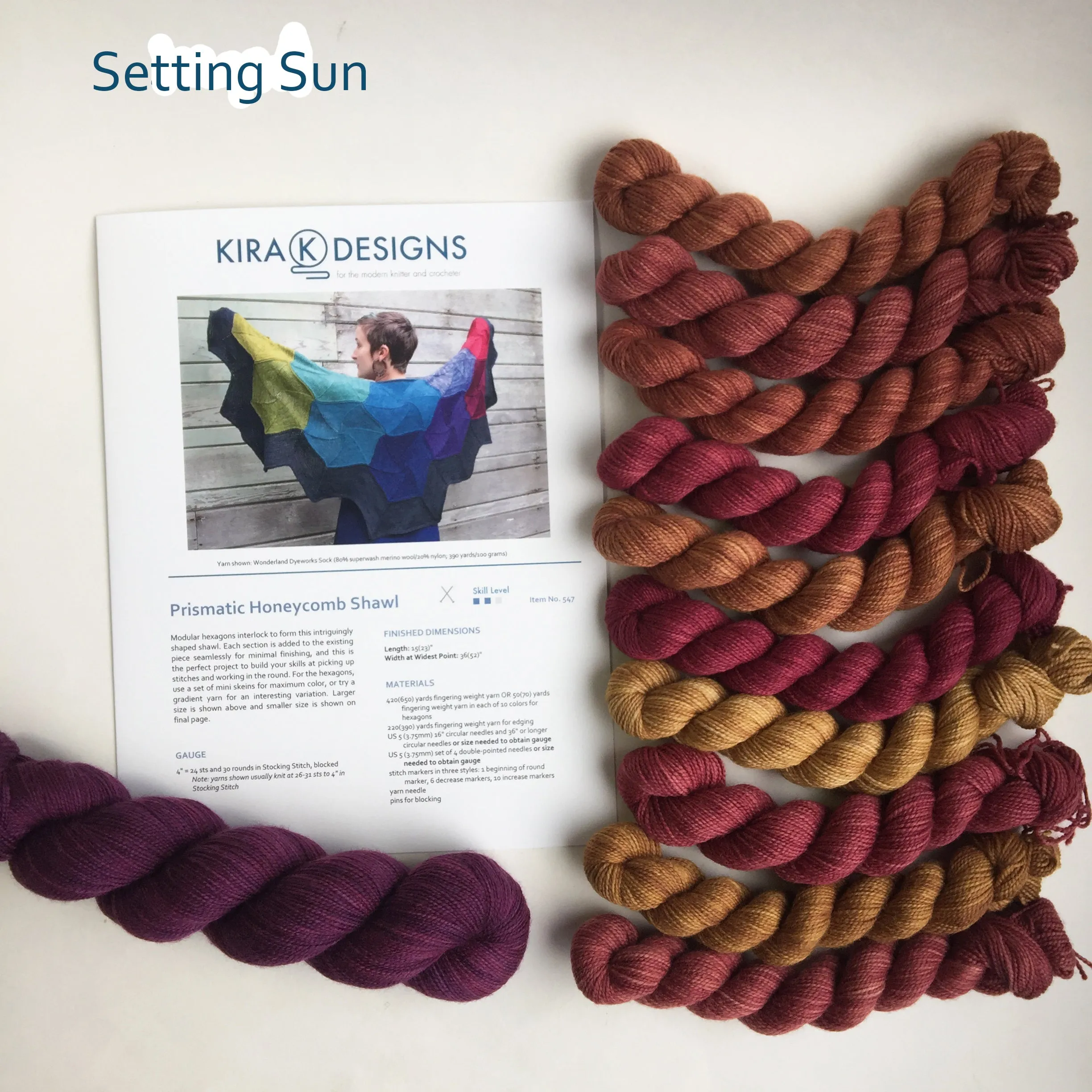 Prismatic Honeycomb Shawl kit