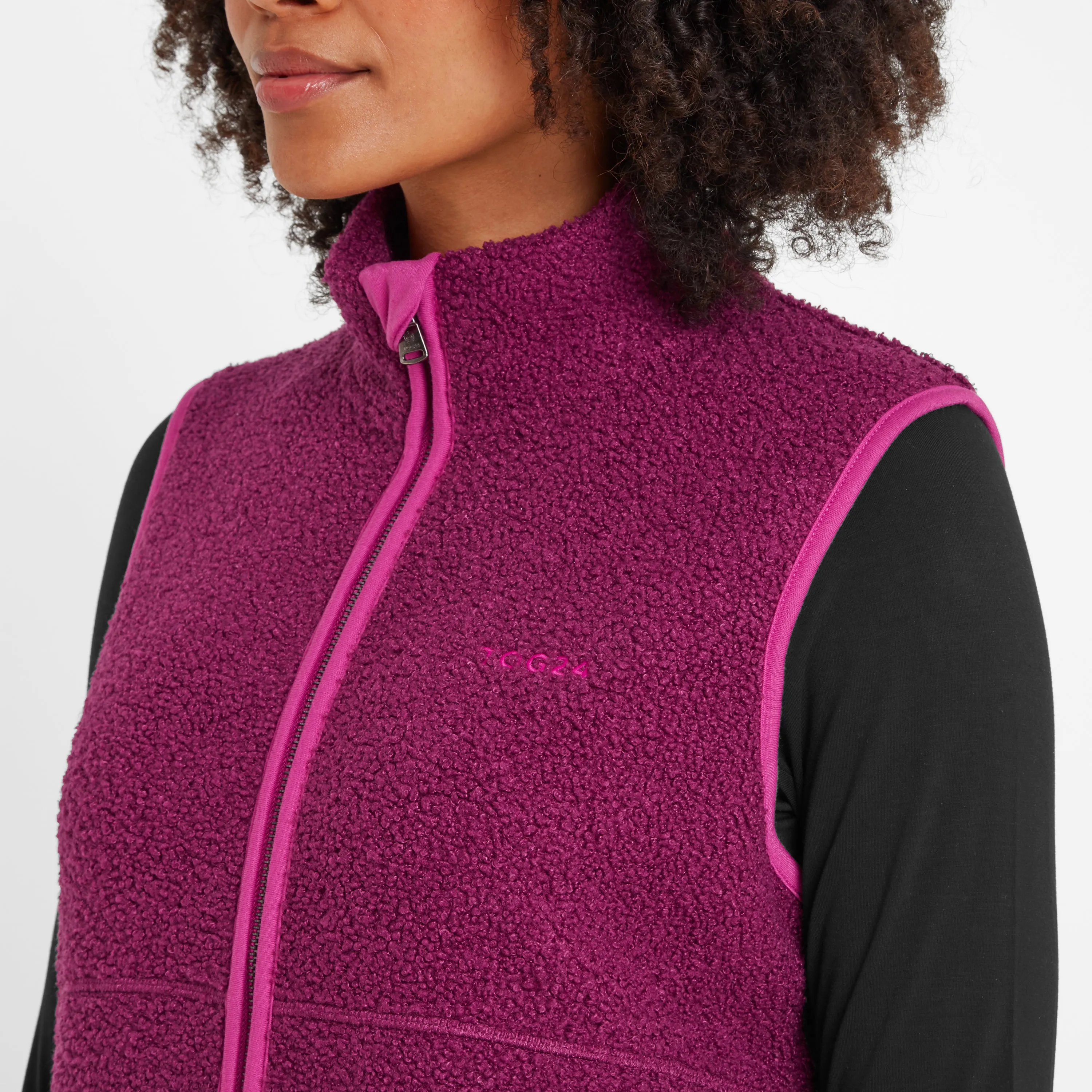 Rayner Womens Sherpa Gilet - Purple Berry