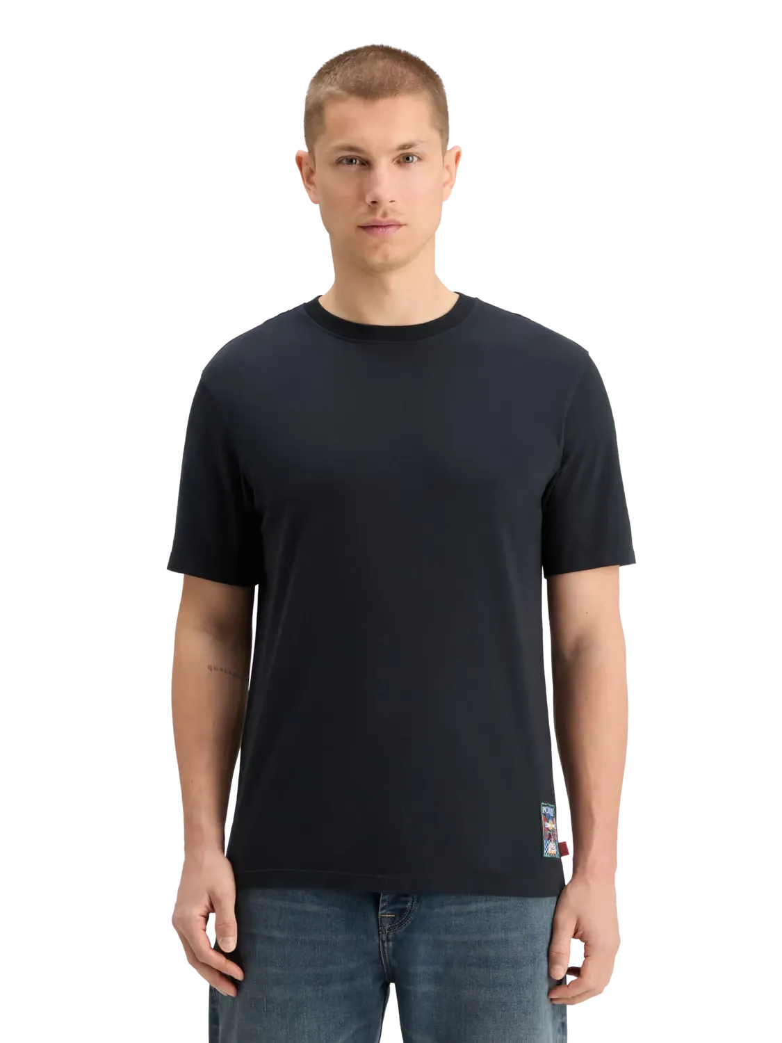 Regular Fit Front Back Tee (Black) - 178785WI24001