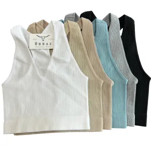 Ribbed Racerback Tank Top