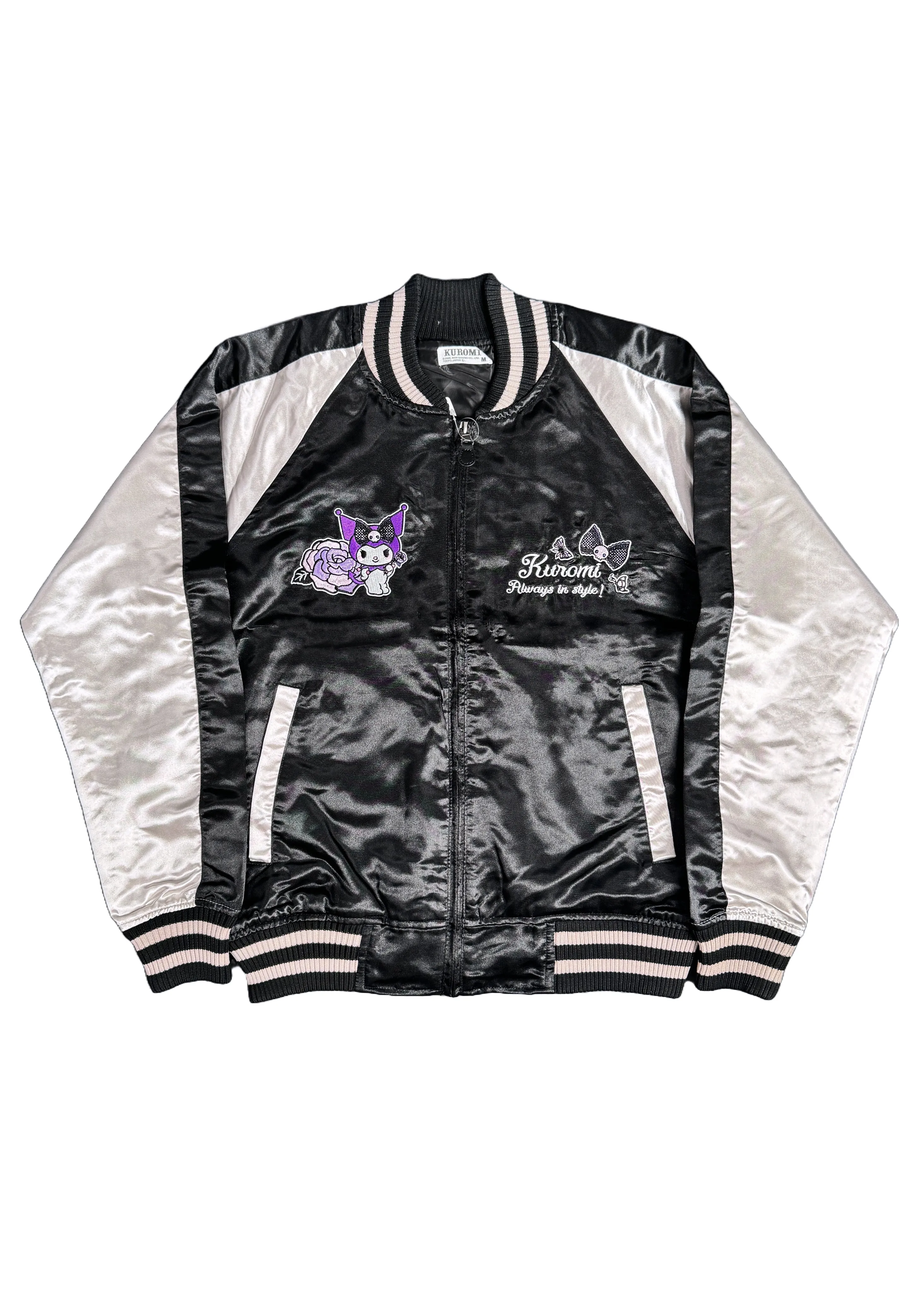 Sanrio Kuromi Rose Tattoo Bomber Jacket