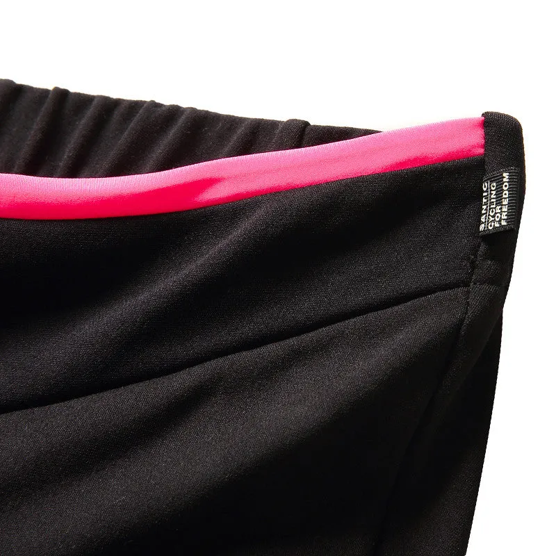 Santic Waltz Pink Women Padded Cycling Pants with fleece