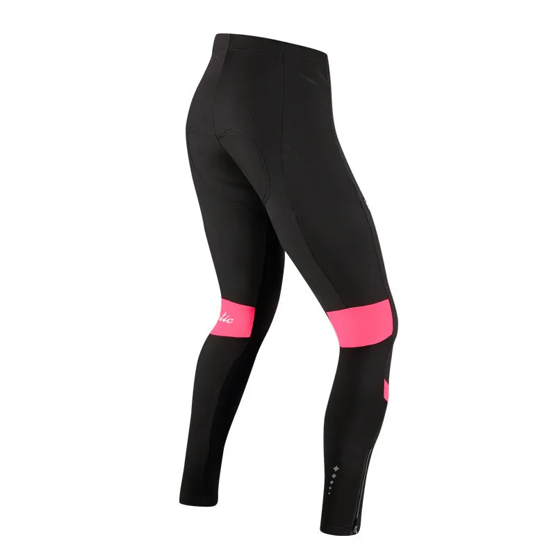 Santic Waltz Pink Women Padded Cycling Pants with fleece