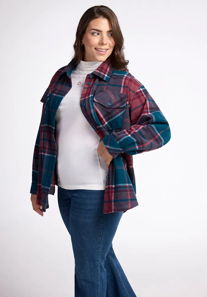 Sawyer Shacket - Teal Plaid