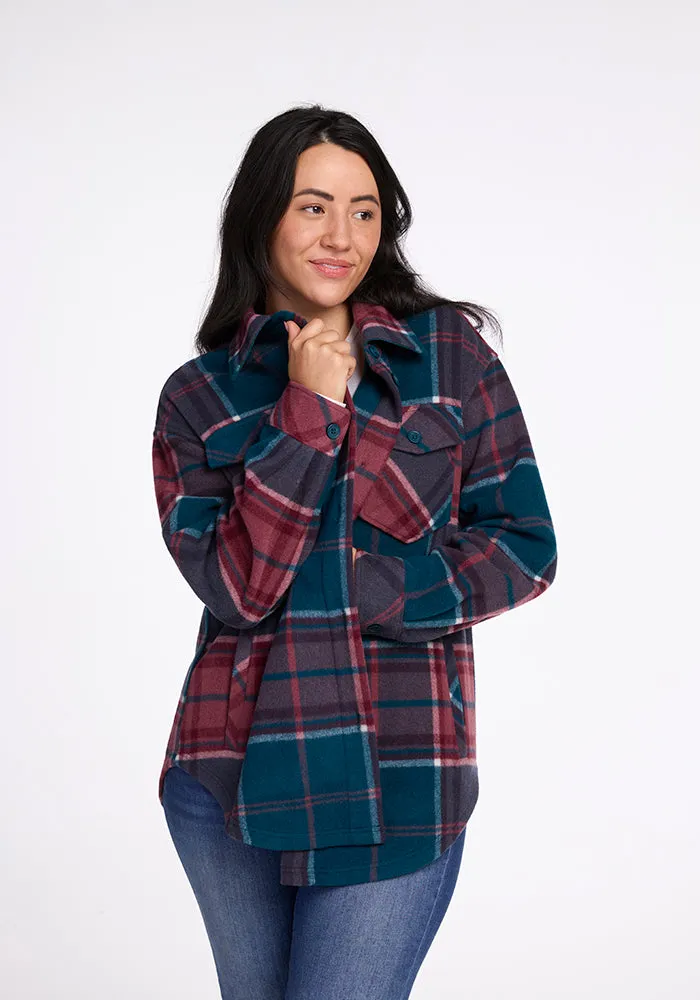 Sawyer Shacket - Teal Plaid