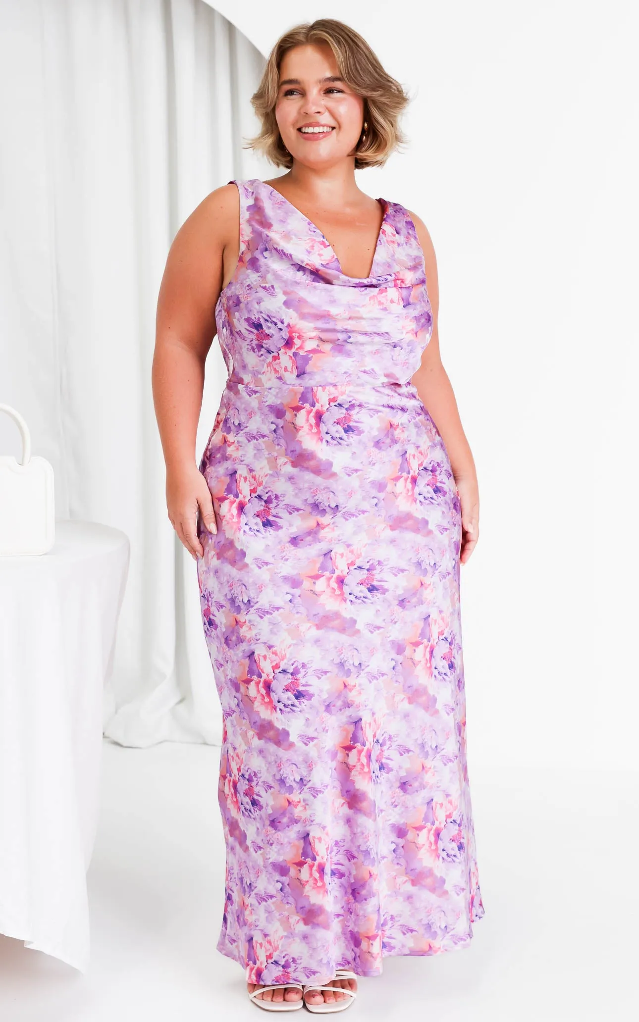 Schiffer Maxi Dress - Purple Floral