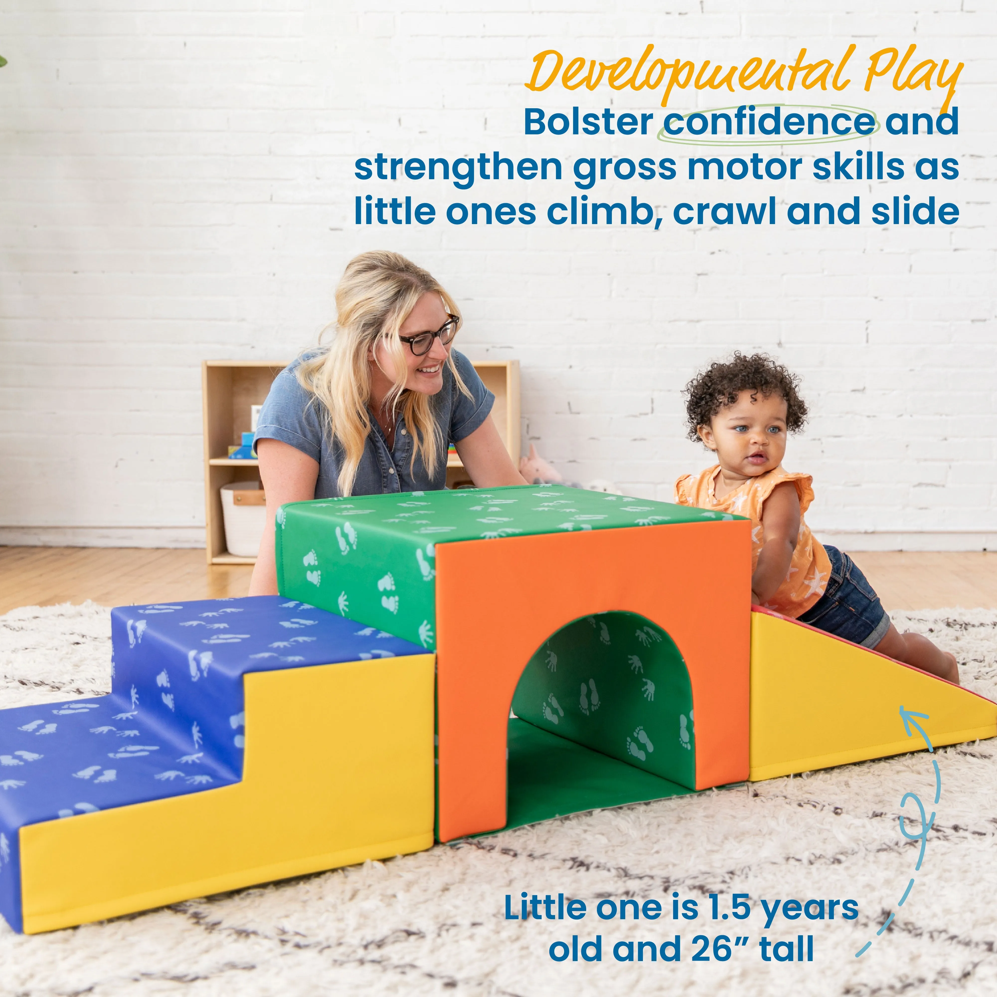 Single Tunnel Climber, Toddler Playset, 3-Piece