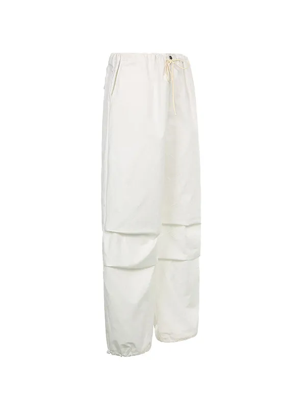 Size Friendly Low Waist Parachute Cargo Pants