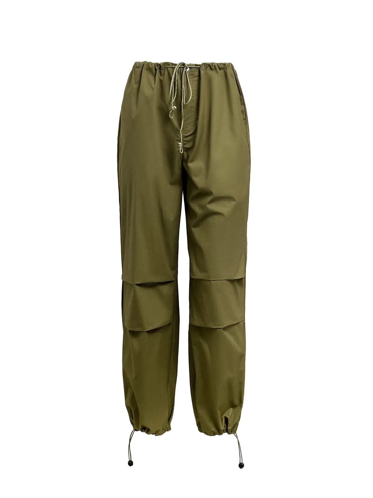 Size Friendly Low Waist Parachute Cargo Pants