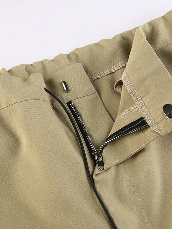 Size Friendly Low Waist Parachute Cargo Pants