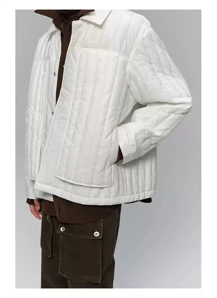 Sleek Multi-Pocket Puffer Jacket