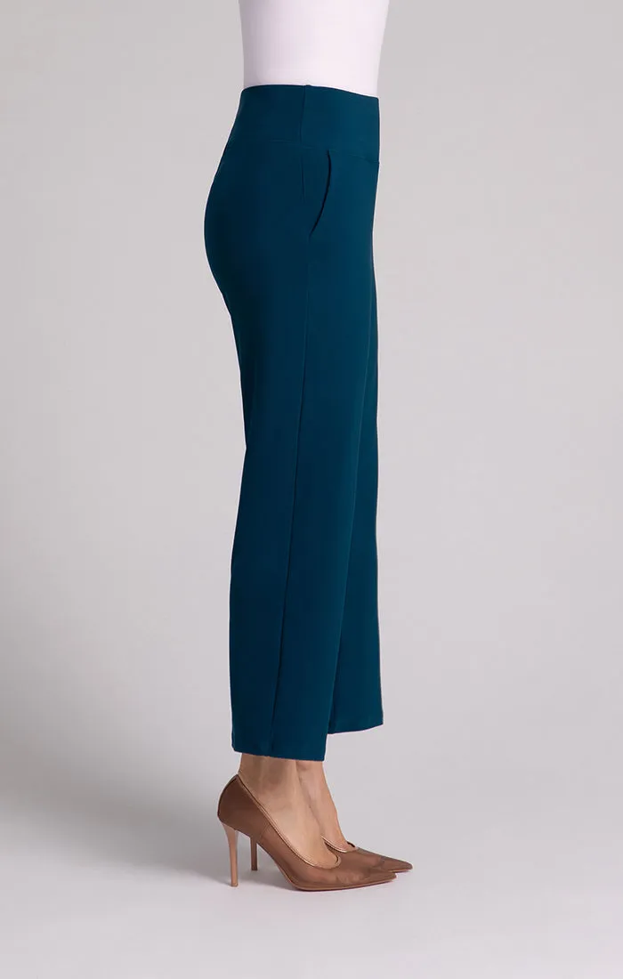 Straight Leg Ankle Pant with Yoke Waistband