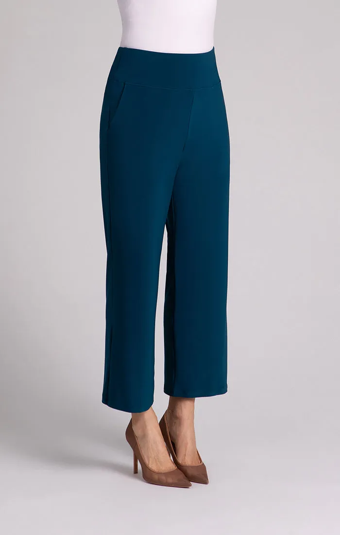 Straight Leg Ankle Pant with Yoke Waistband