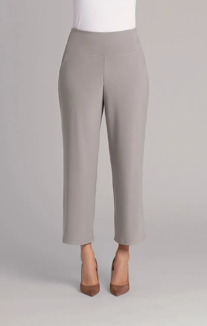 Straight Leg Ankle Pant with Yoke Waistband