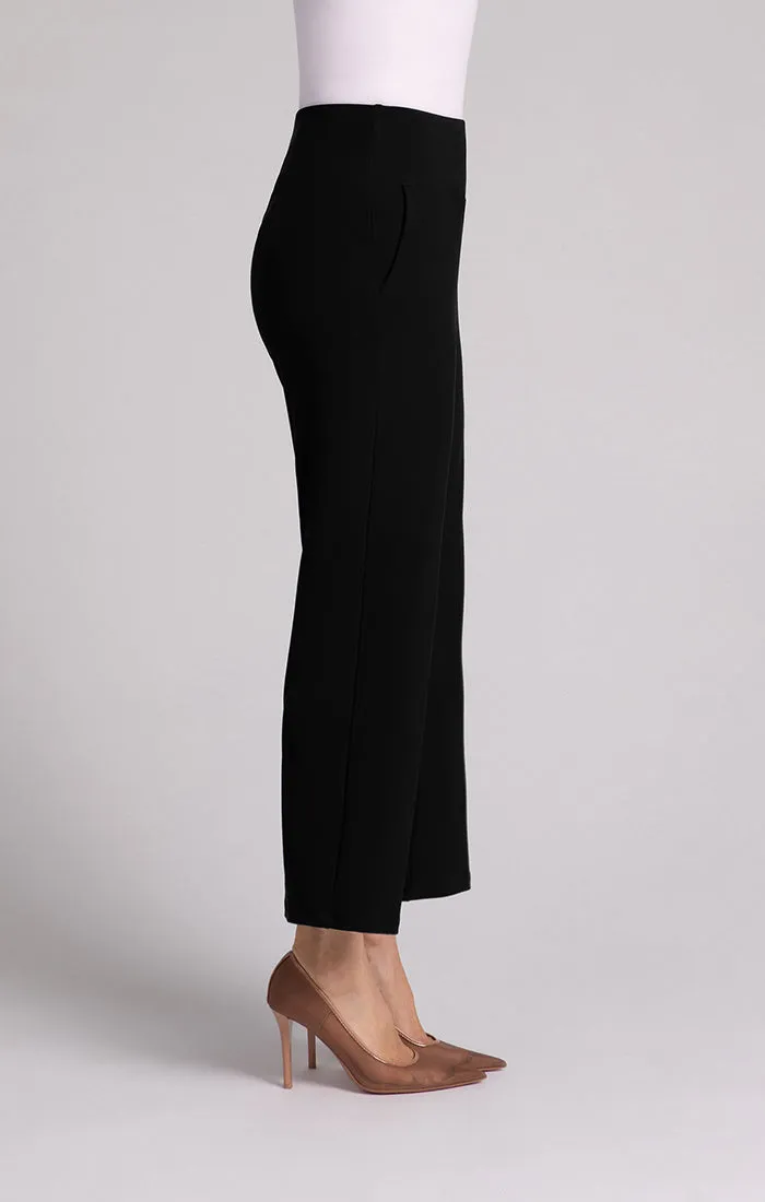 Straight Leg Ankle Pant with Yoke Waistband