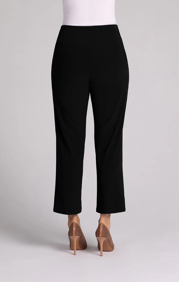 Straight Leg Ankle Pant with Yoke Waistband