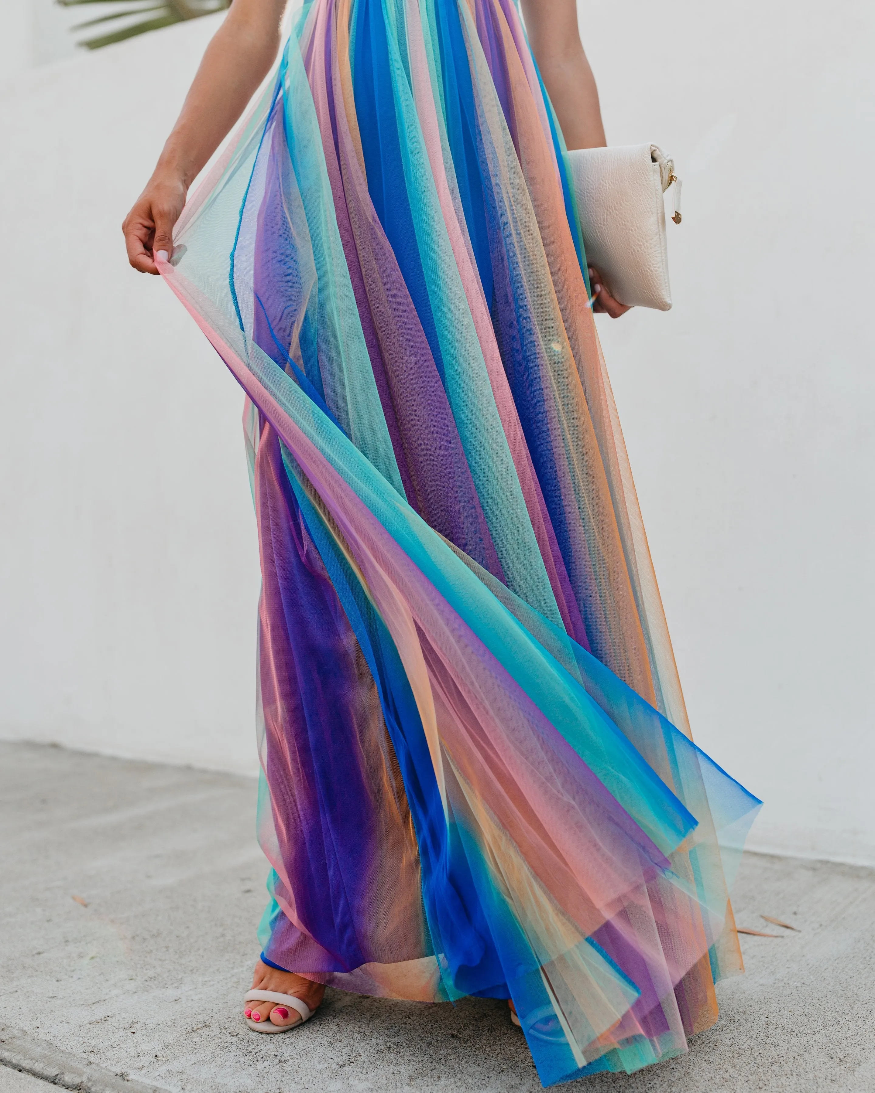 Sugar Plum Striped Maxi Dress