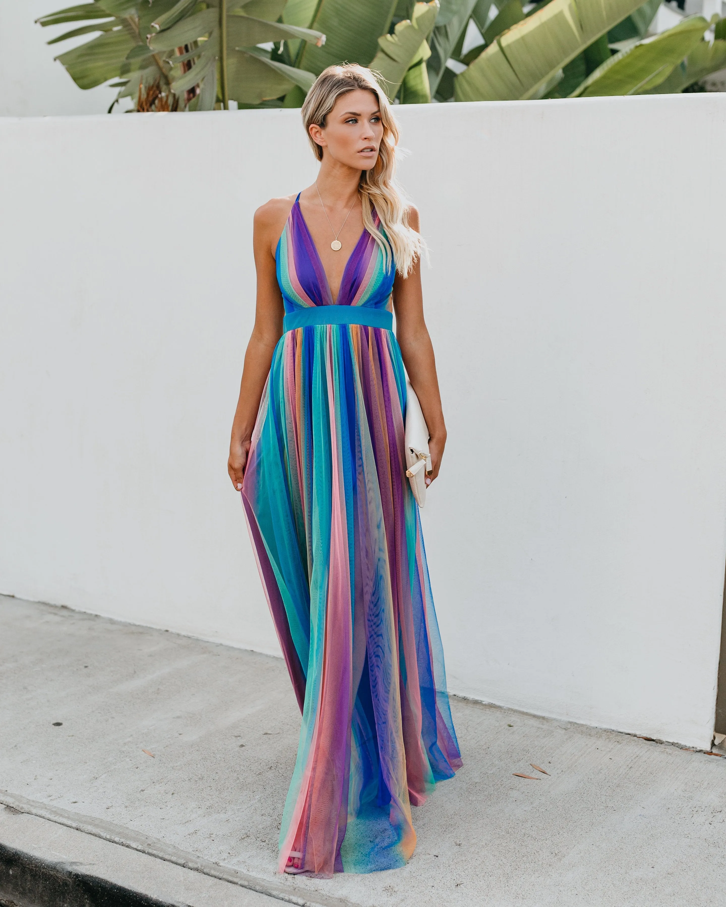 Sugar Plum Striped Maxi Dress