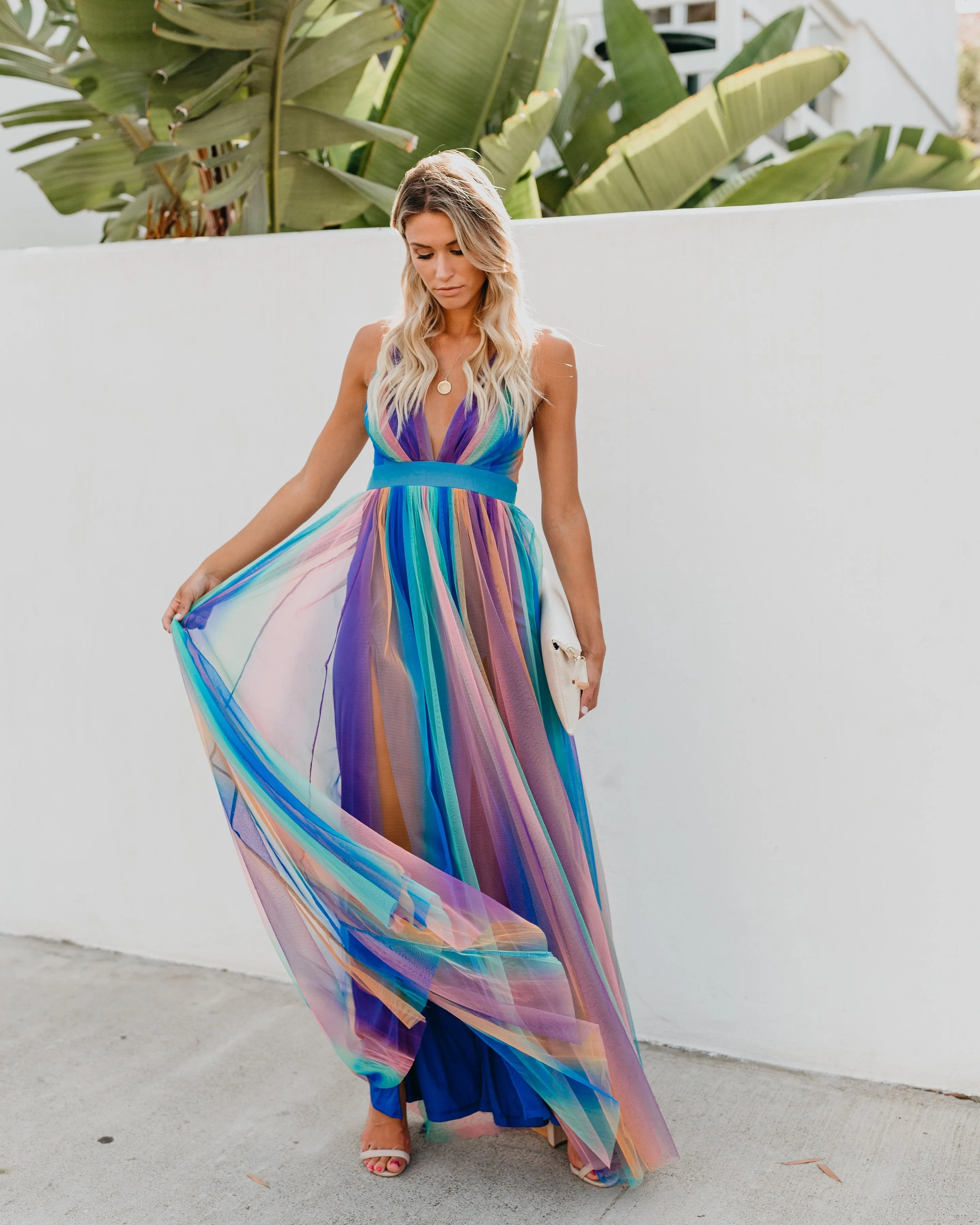 Sugar Plum Striped Maxi Dress