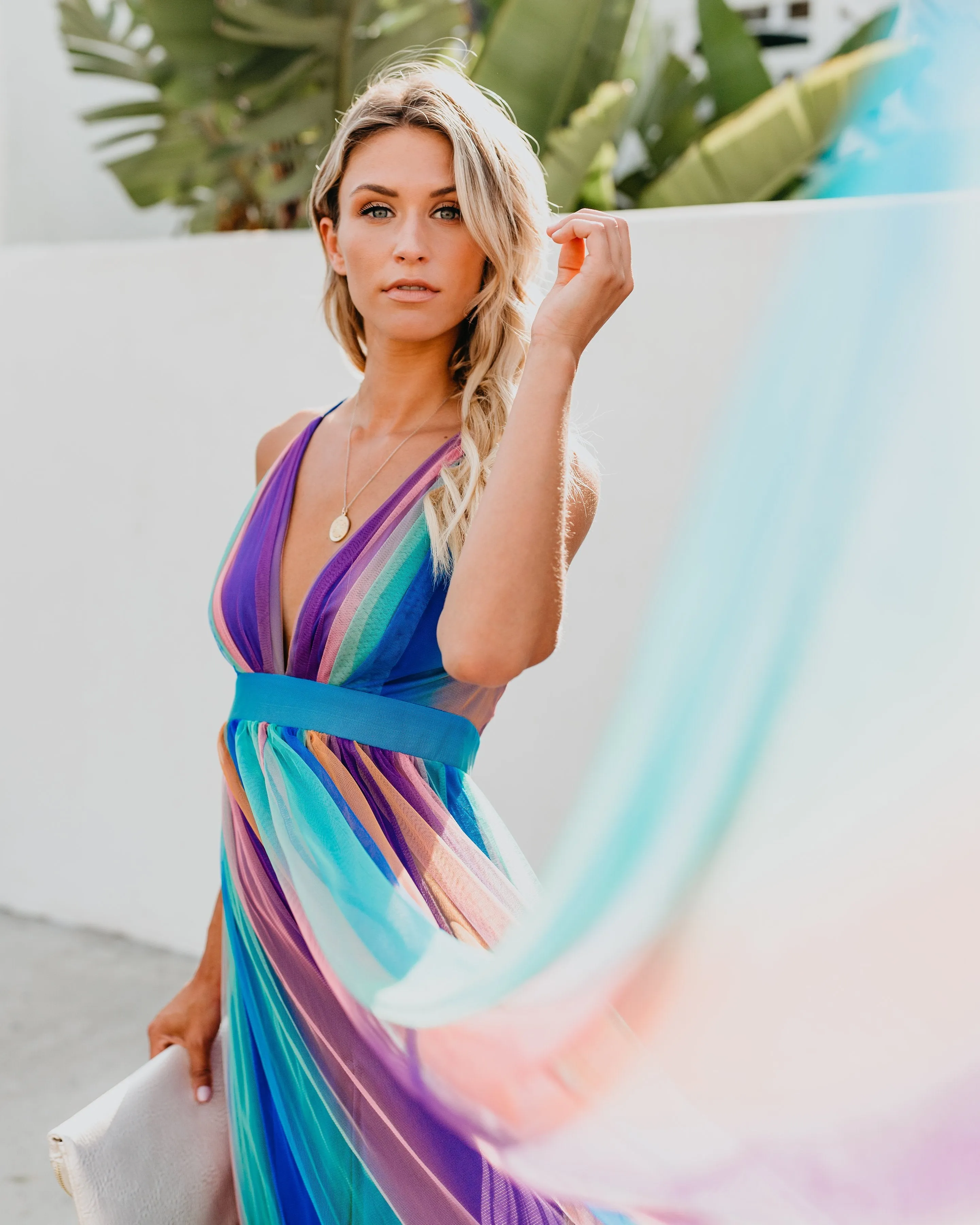 Sugar Plum Striped Maxi Dress