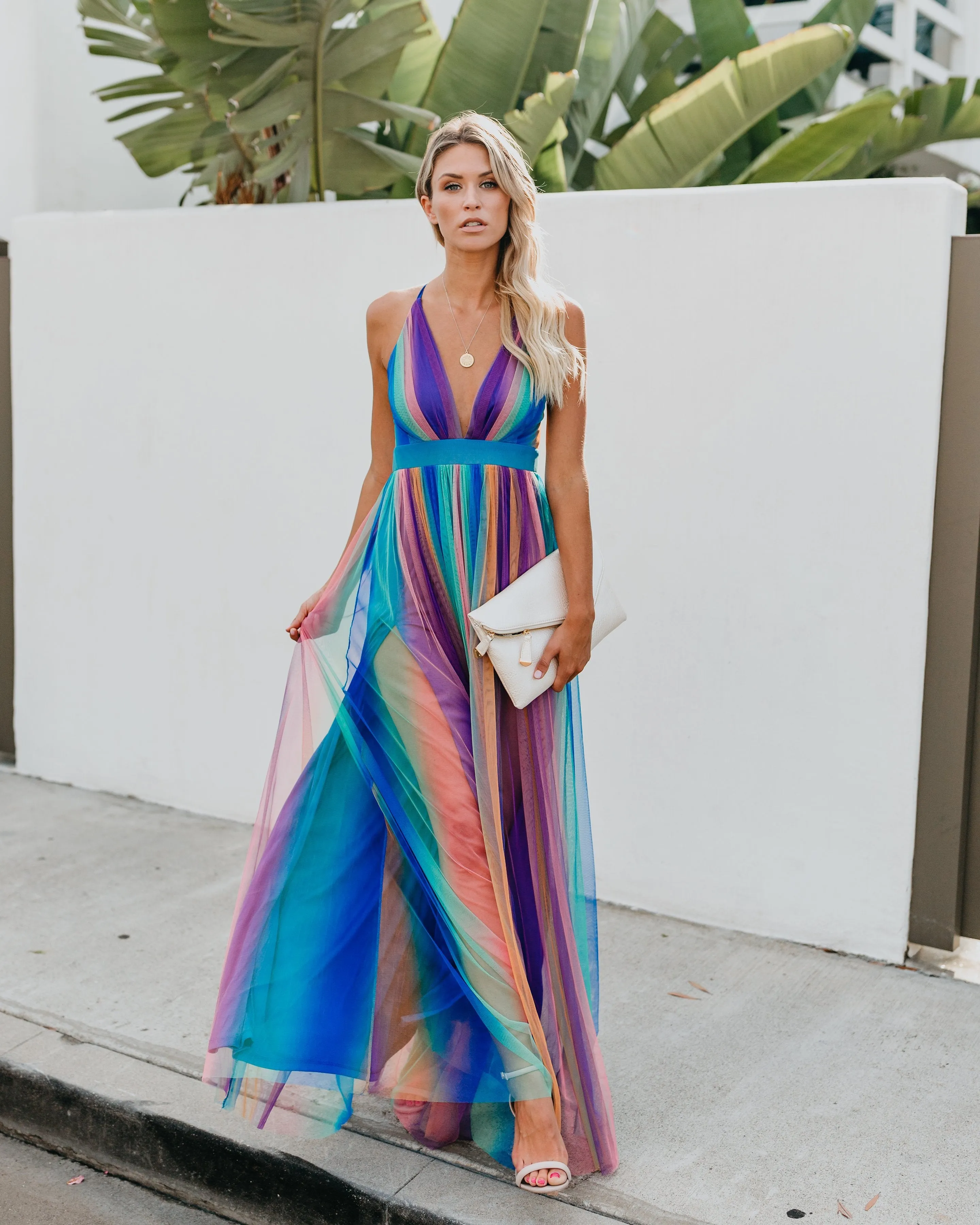 Sugar Plum Striped Maxi Dress