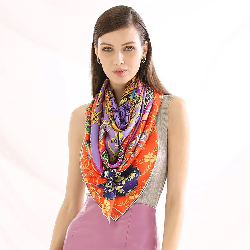 Symmetry Silk Twill Scarf 135