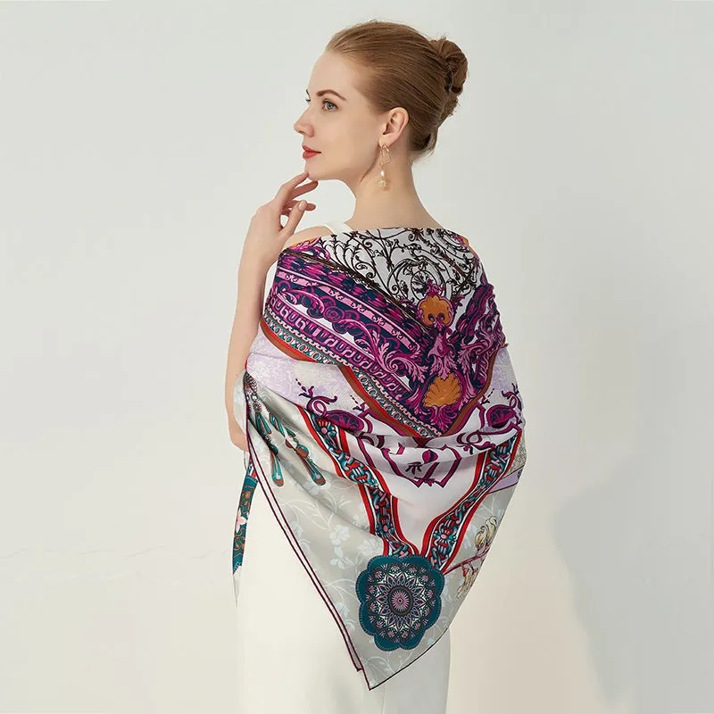 Symmetry Silk Twill Scarf 135