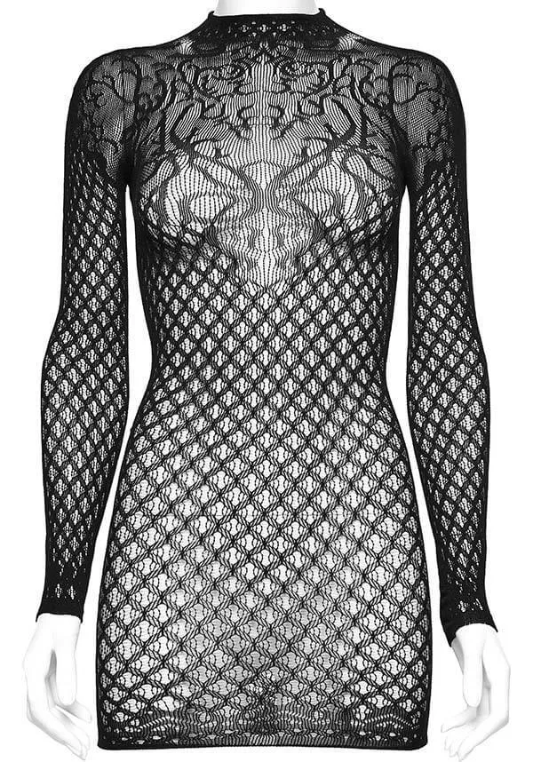 Thorn Mesh | CUTOUT MINI DRESS