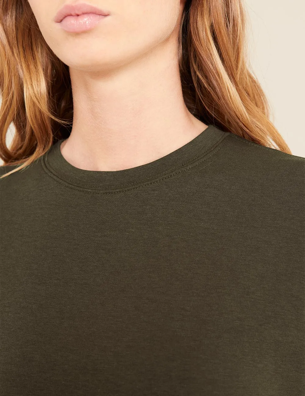 Unisex Crew Neck Sweater - Dark Olive