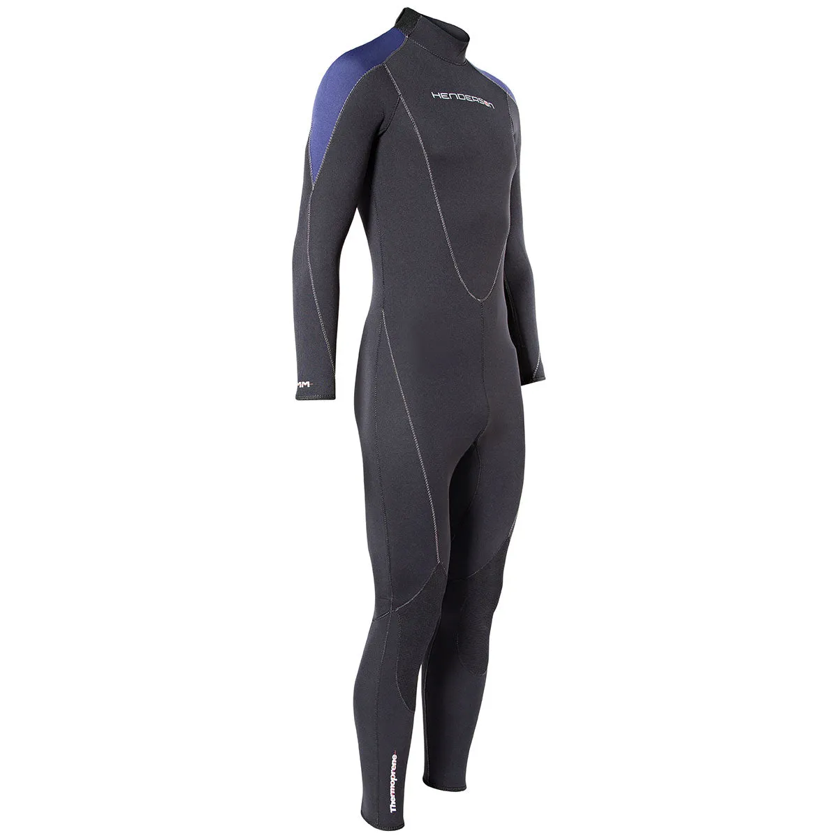 Used Henderson Man 3mm Thermoprene Jumpsuit (Back Zip)Scuba Diving Wetsuit -Black/Blue- Large