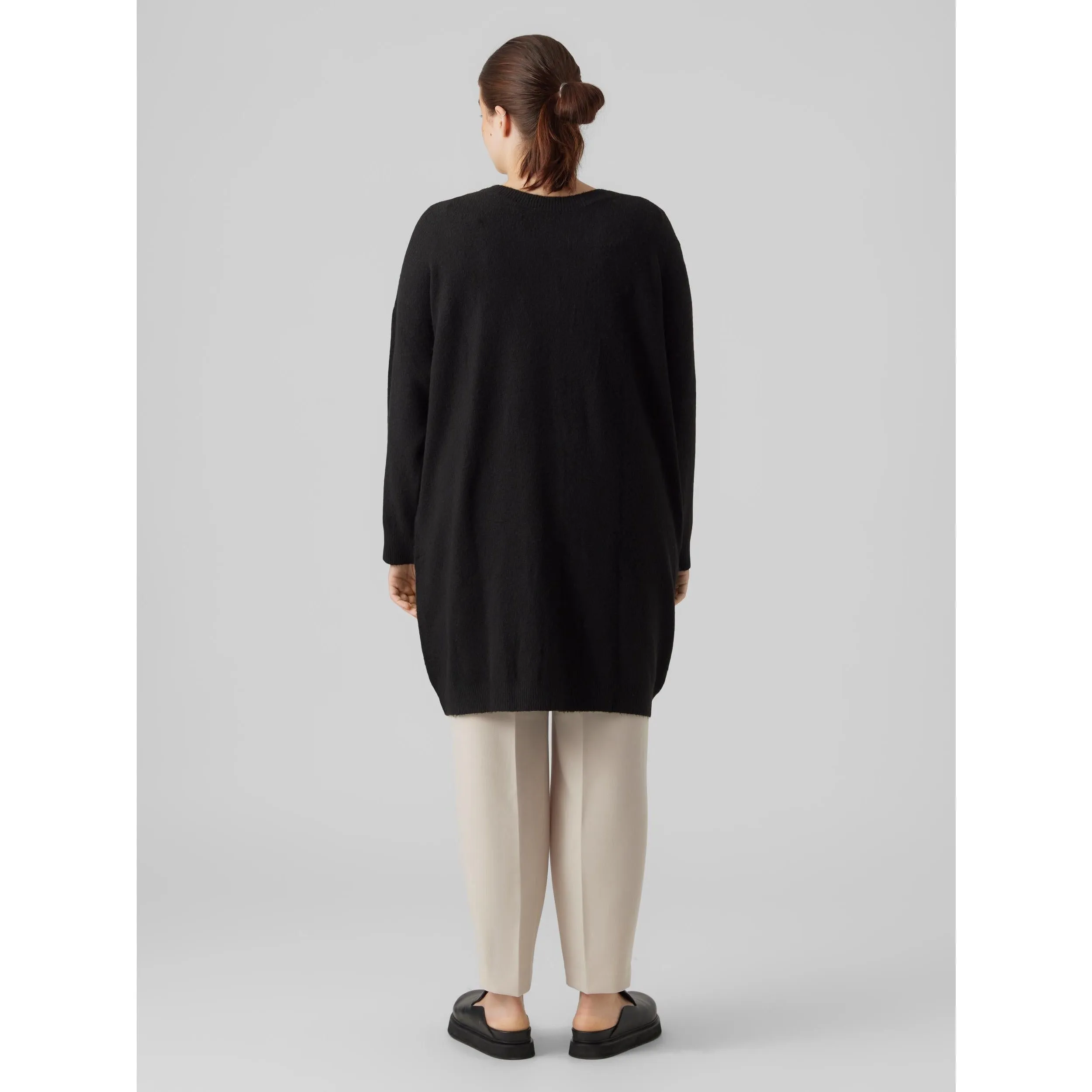 Vero Moda Curve Longline Cardigan in Black