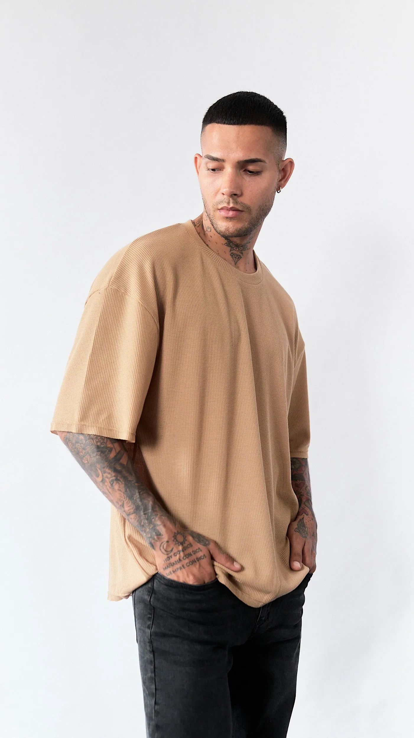 Waffer Oversized Tee - Camel