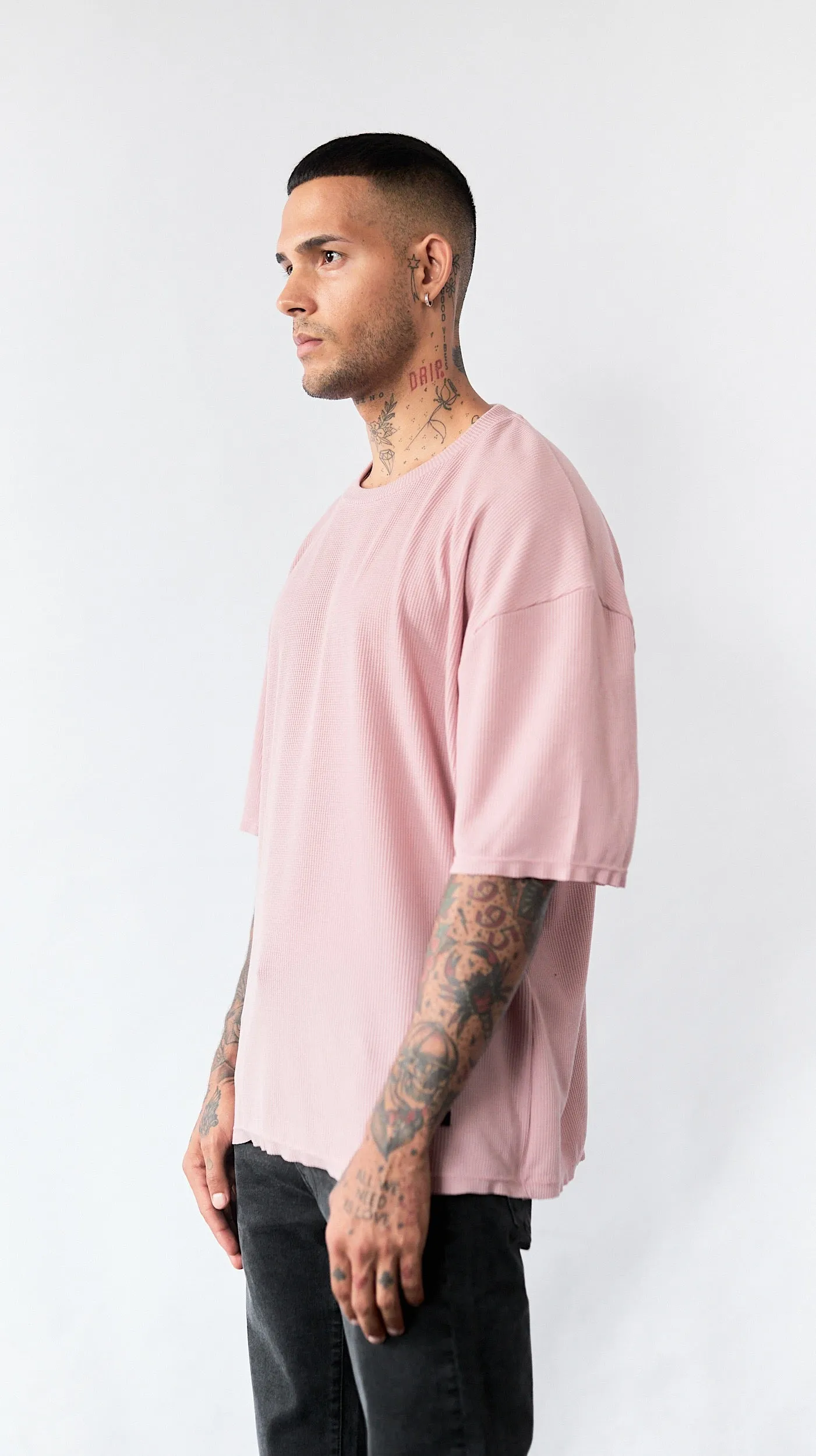 Waffer Oversized Tee - Palo Rosa