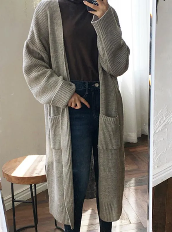 Women Long Cardigan Ladies Long Knit Sweater