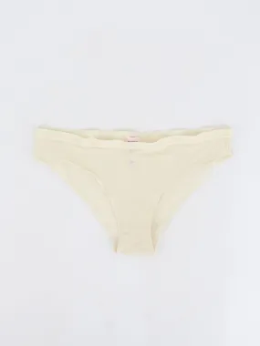 Women's Plain Thongs,Cream