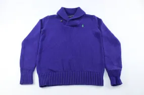 Women's Polo by Ralph Lauren Embroidered Logo Purple Sweater