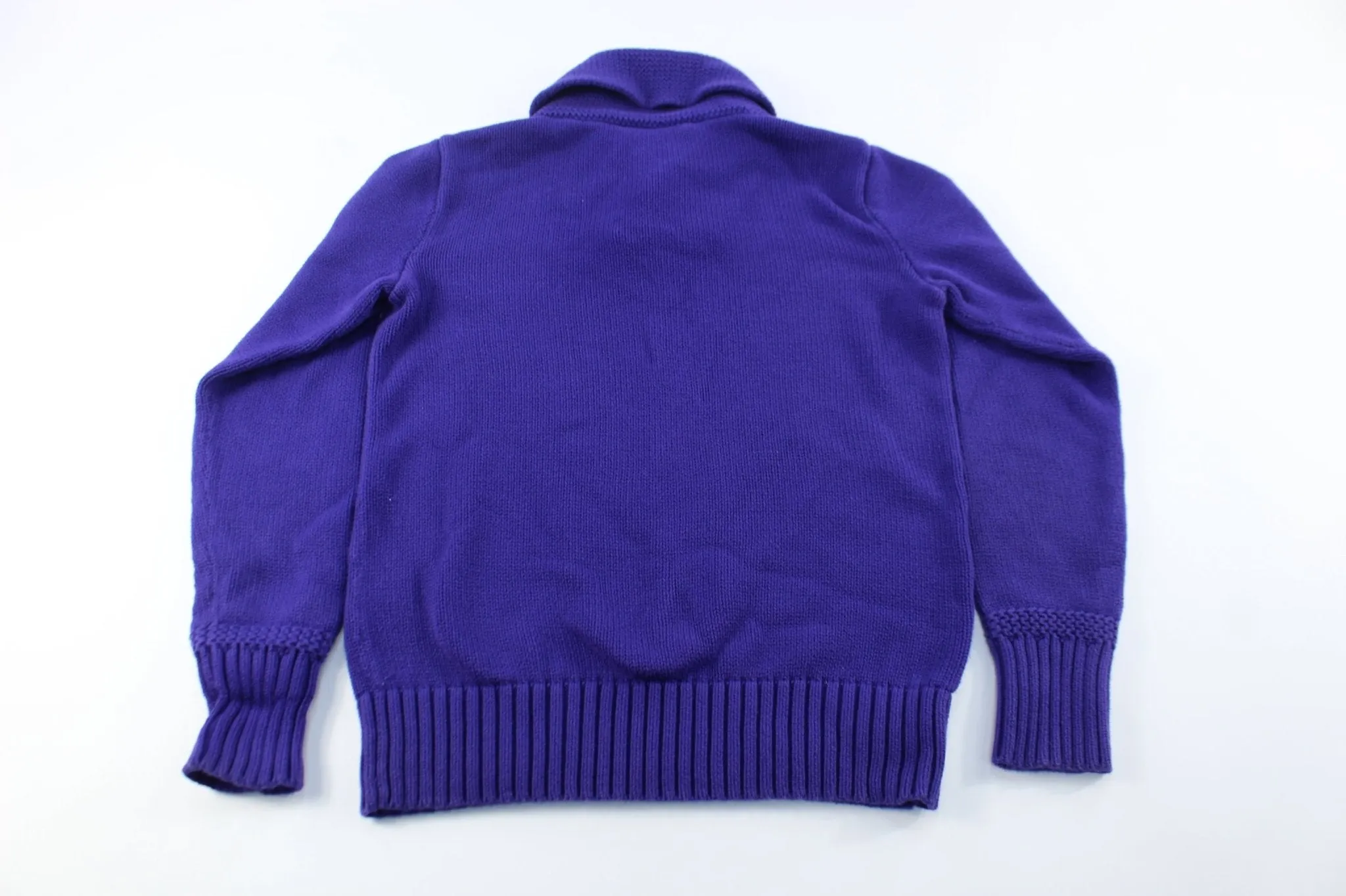 Women's Polo by Ralph Lauren Embroidered Logo Purple Sweater