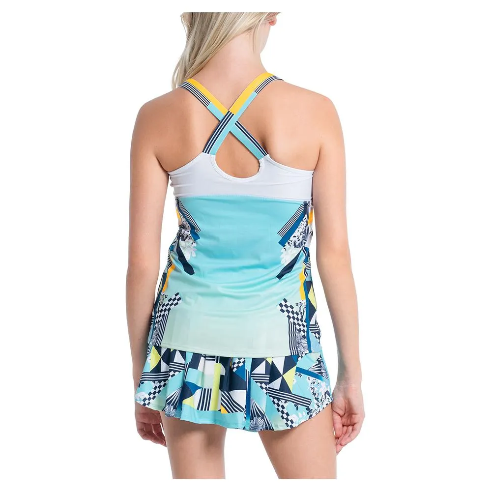 Women's Urbana Tennis Tank with Bra White