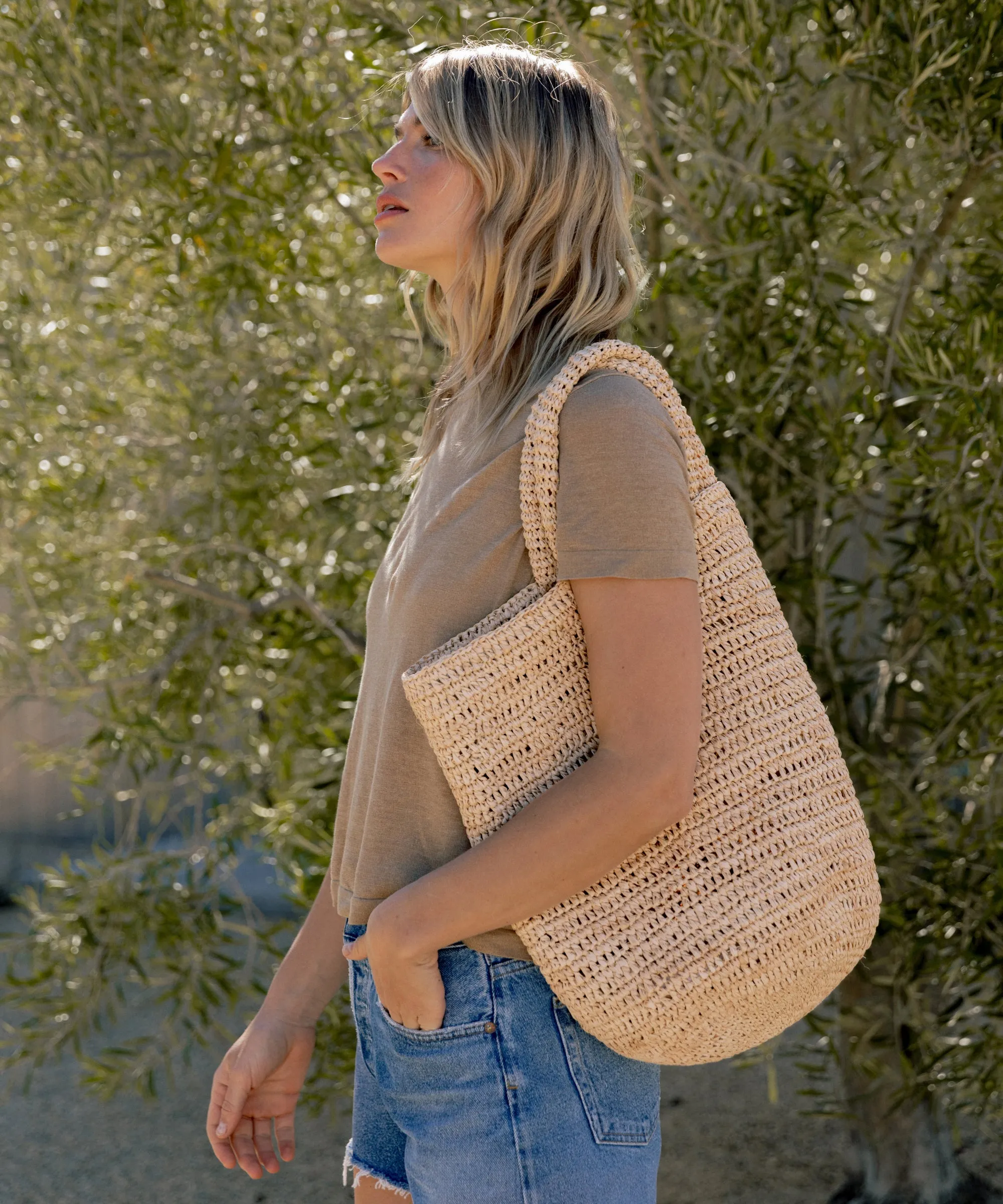 Woven Raffia Tote