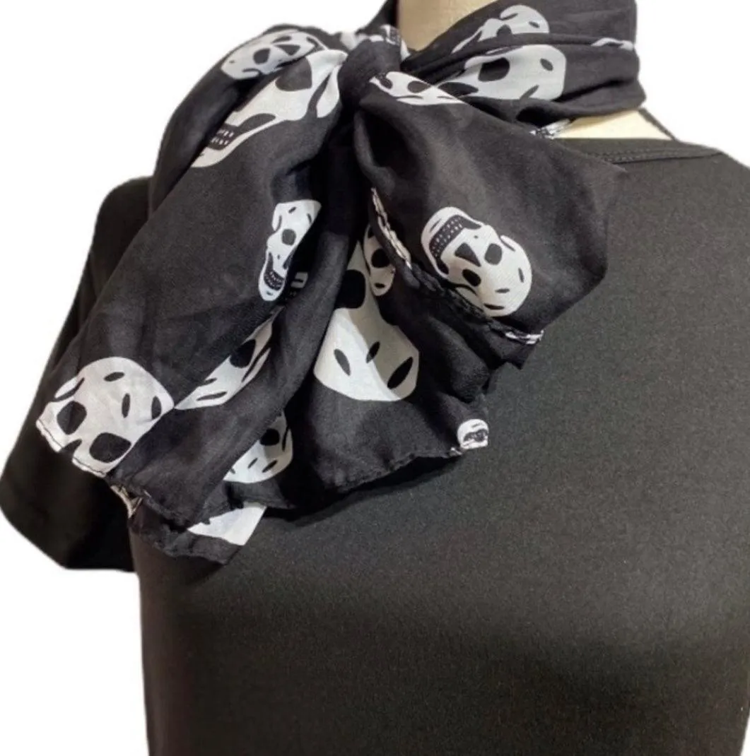 Year Round Skulls Long Scarf